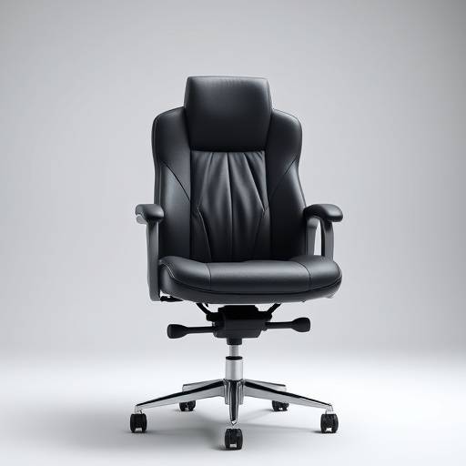 Ergonomisk kontorstol i svart lær